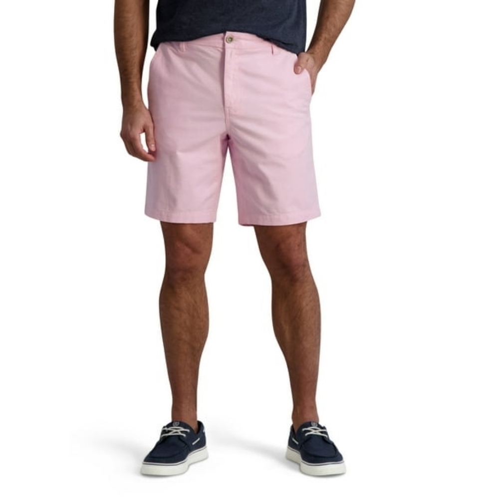 Chaps Men's Pink Chino Stretch Flat Front Twill Oxford Golf Shorts Size 40 NWOT